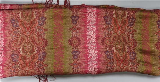 A Victorian red ground Paisley shawl